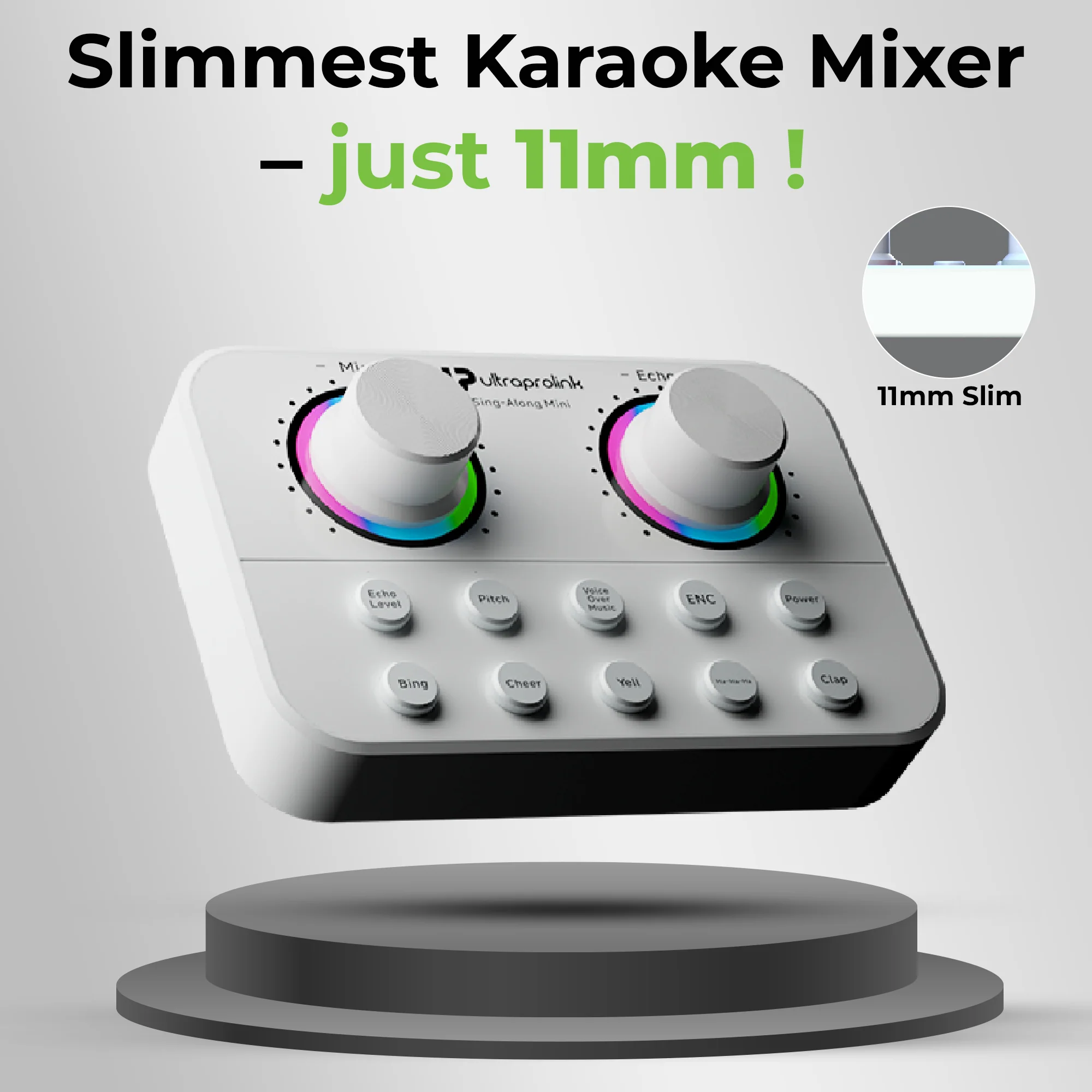 Sing-Along Mini Wireless Karaoke & Live Broadcast Mixer with Condenser Mic - Image 2