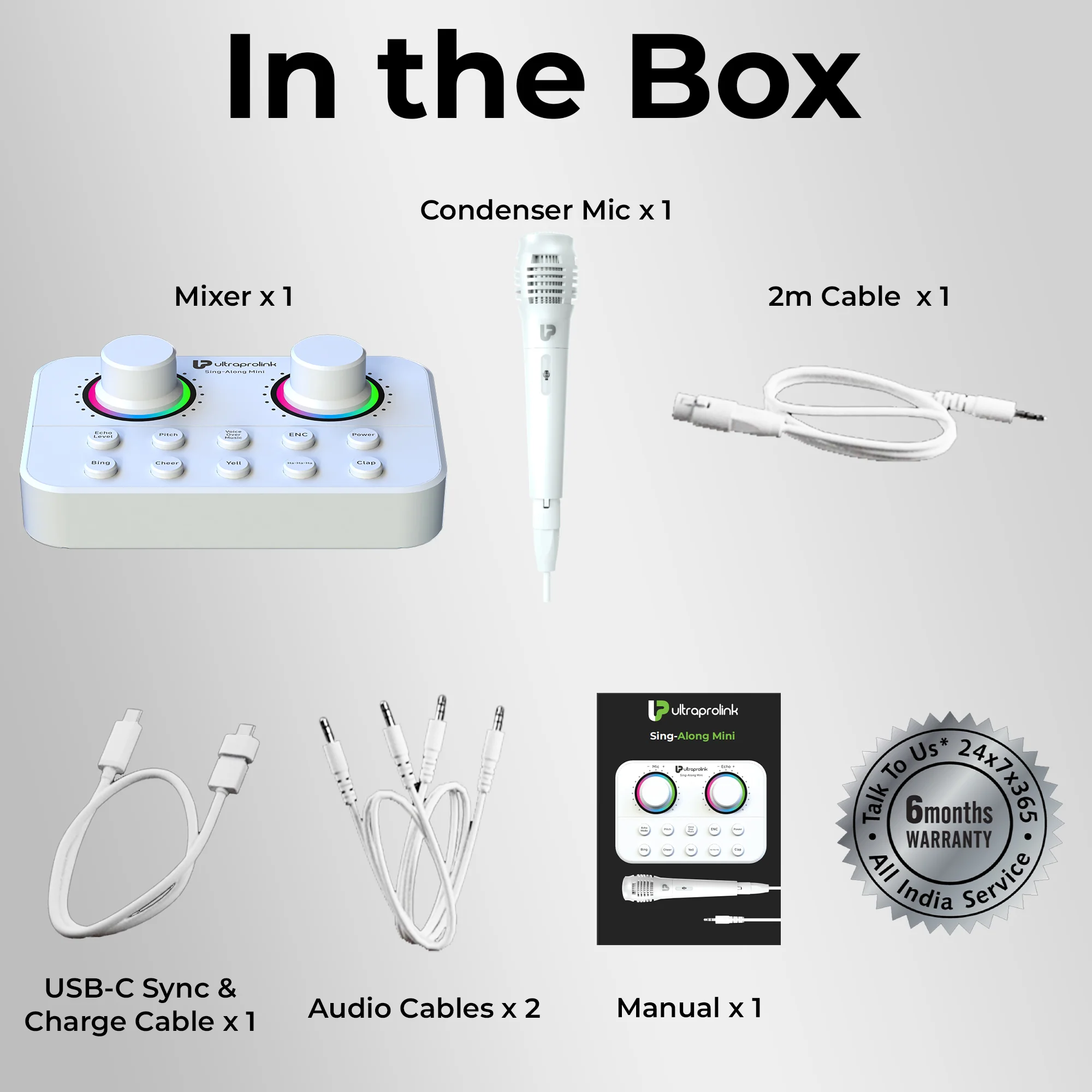 Sing-Along Mini Wireless Karaoke & Live Broadcast Mixer with Condenser Mic - Image 8