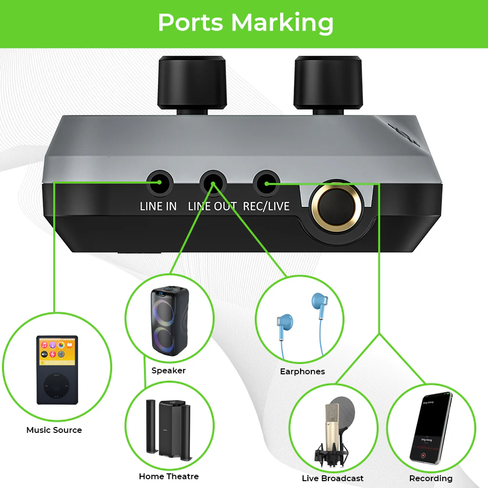 Sing Along Portable Universal Wireless Karaoke Mixer With Recording - Image 5