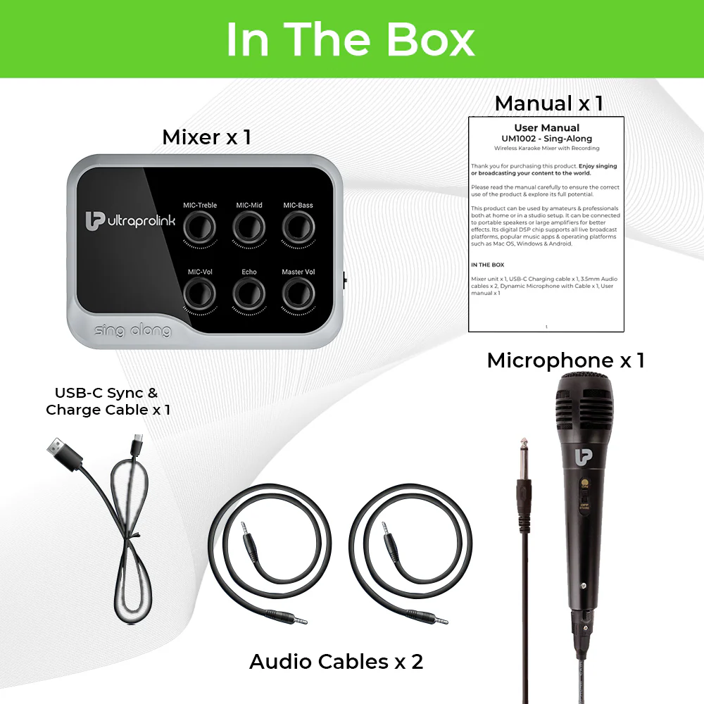 Sing Along Portable Universal Wireless Karaoke Mixer With Recording - Image 7