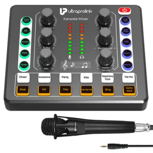Sing Along Pro Portable Wireless Karaoke & Live Broadcast Mixer with Condenser Mic & Recording