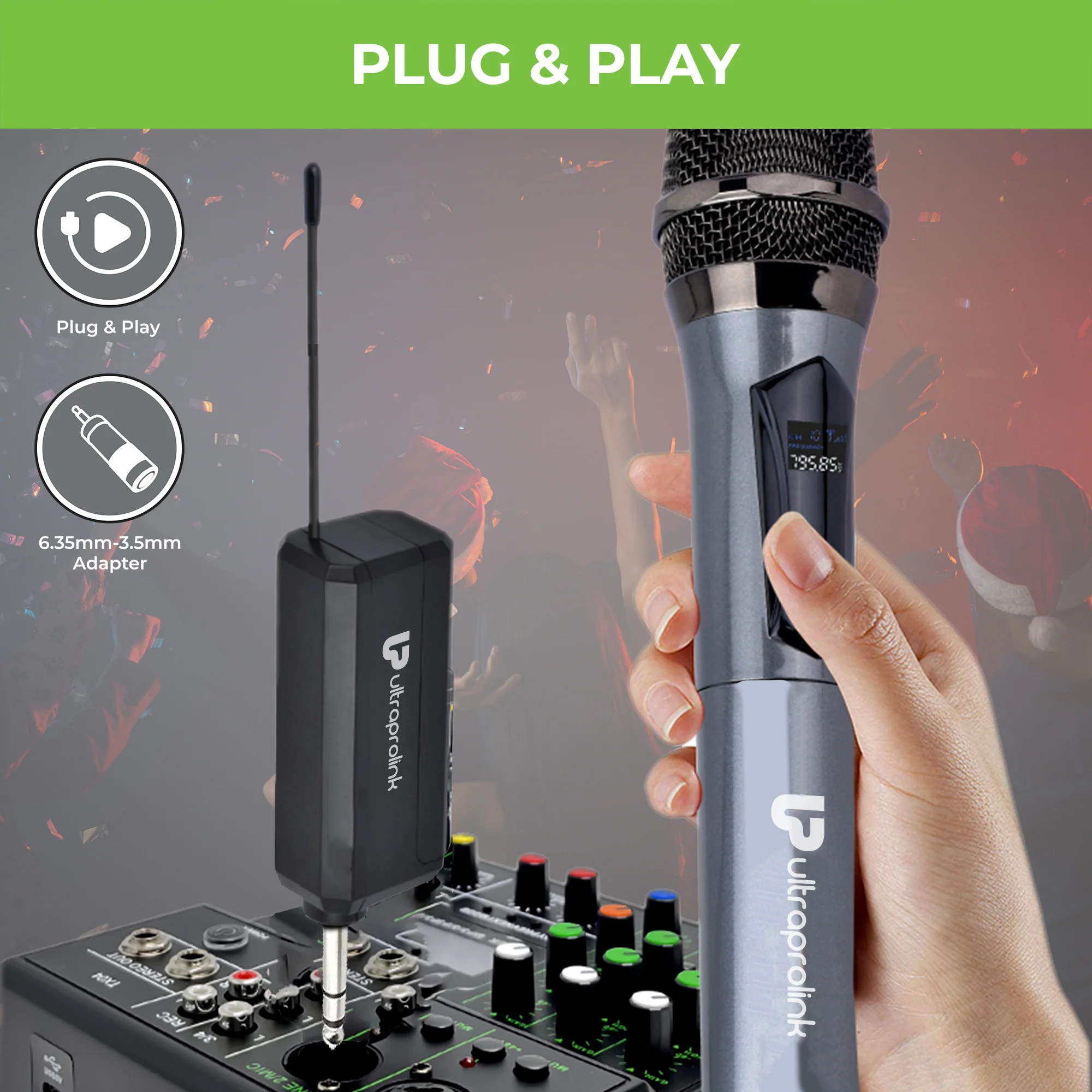 Sonic Solo Dynamic Wireless Microphone & Receiver Set - Image 4