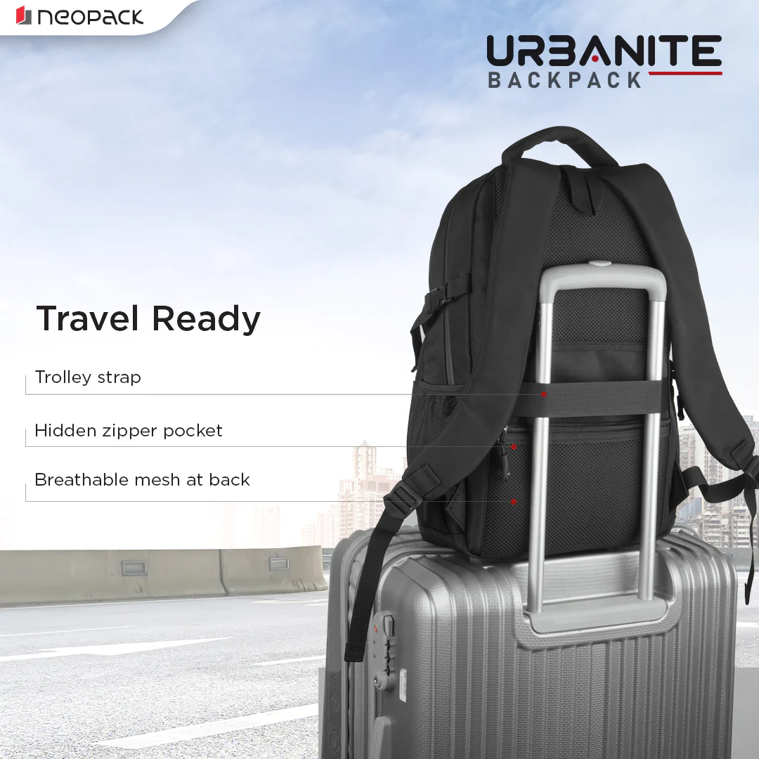 Urbanite Backpack for 16" Laptops & Macbooks (Black) - Image 5