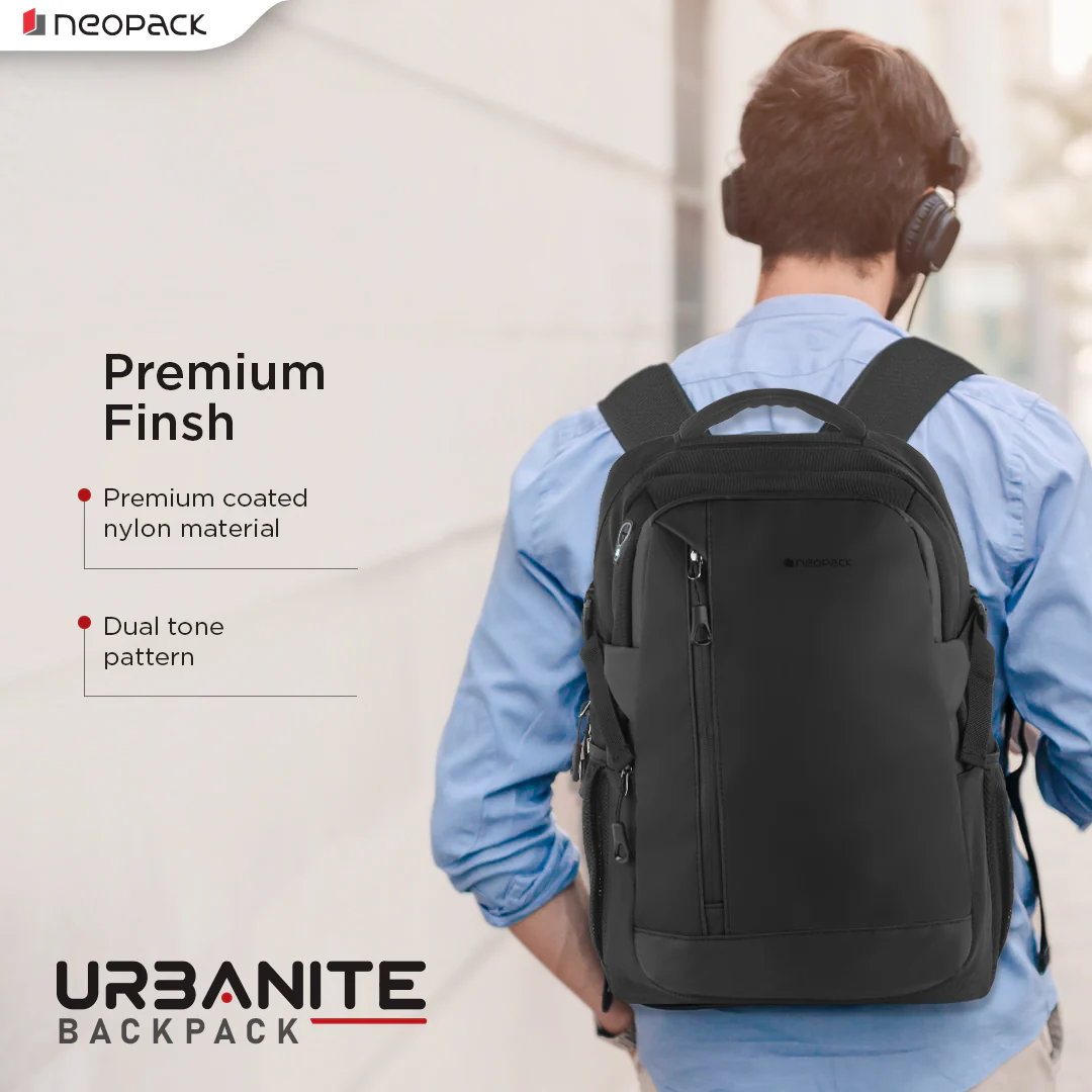 Urbanite Backpack for 16" Laptops & Macbooks (Black) - Image 6