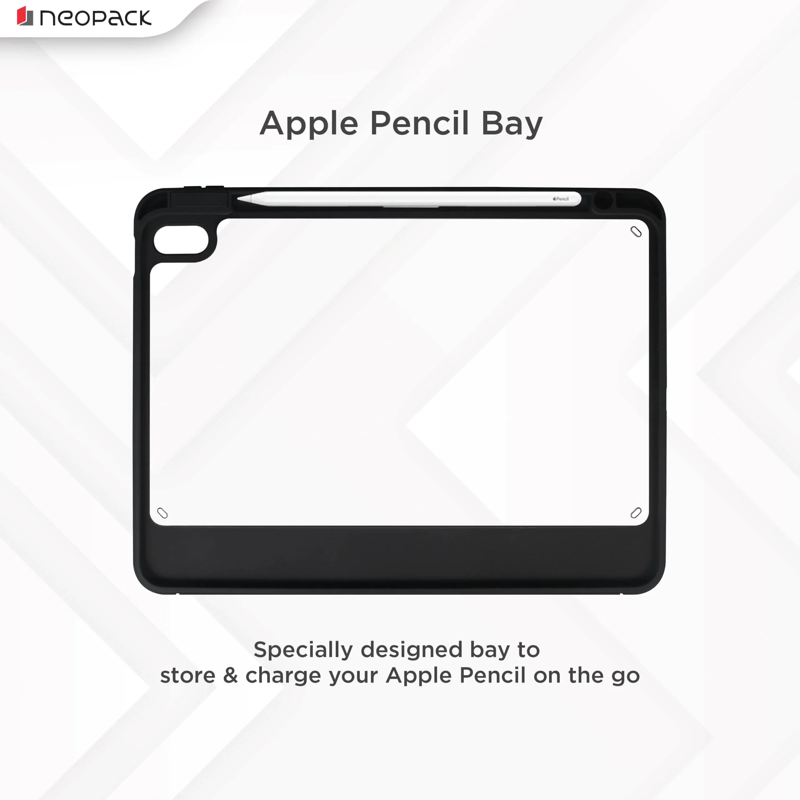 Delta Case with Apple Pencil Holder for iPad Air 10.9", Fits 4h & 5th Gen. & iPad Air 11 - 2024 Model (Black) - Image 4