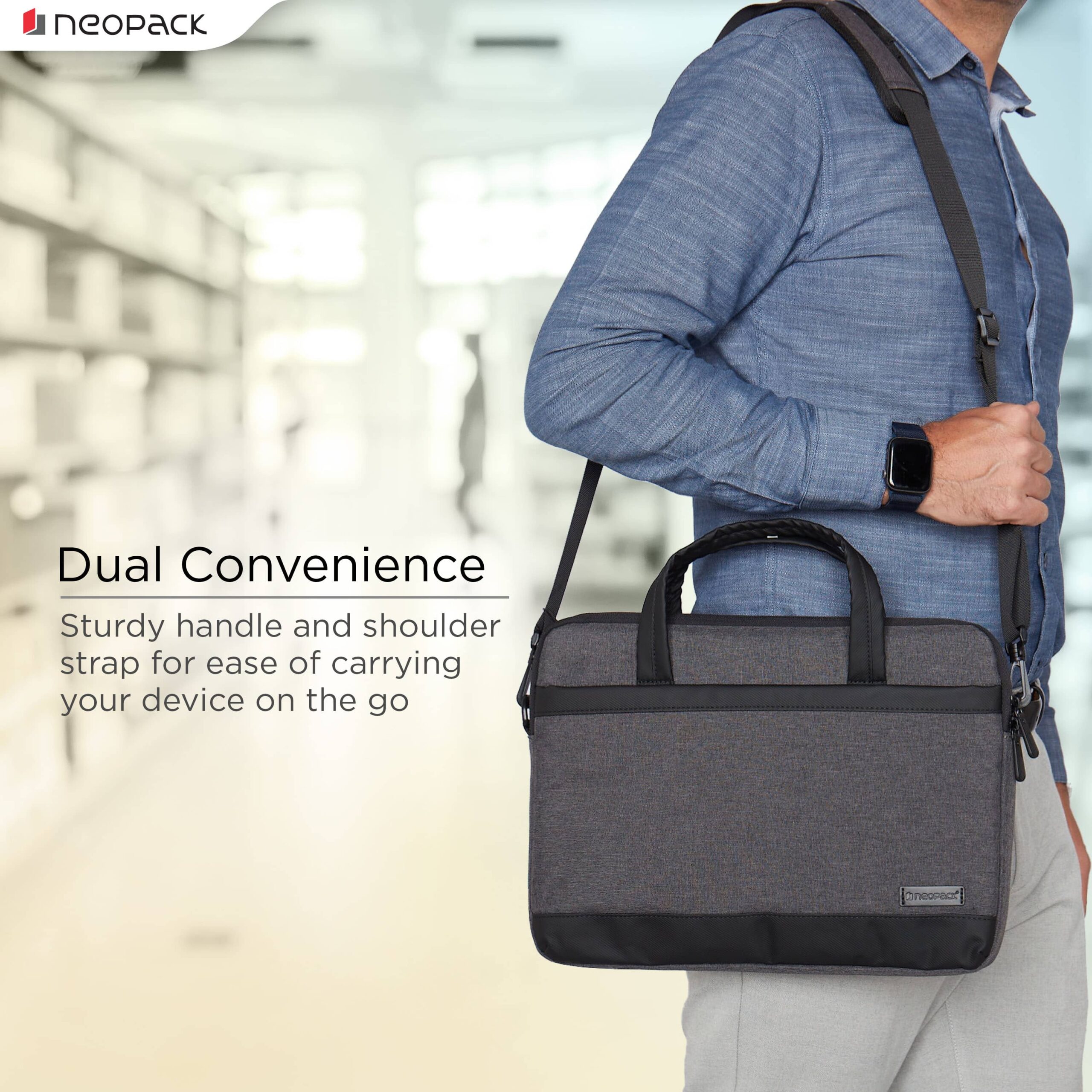 Oxford Sleeves For Upto 14.2" Macbooks (Black) - Image 2
