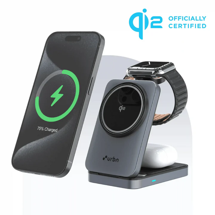 Urbn 3 in 1 Foldable Wireless stand qi2